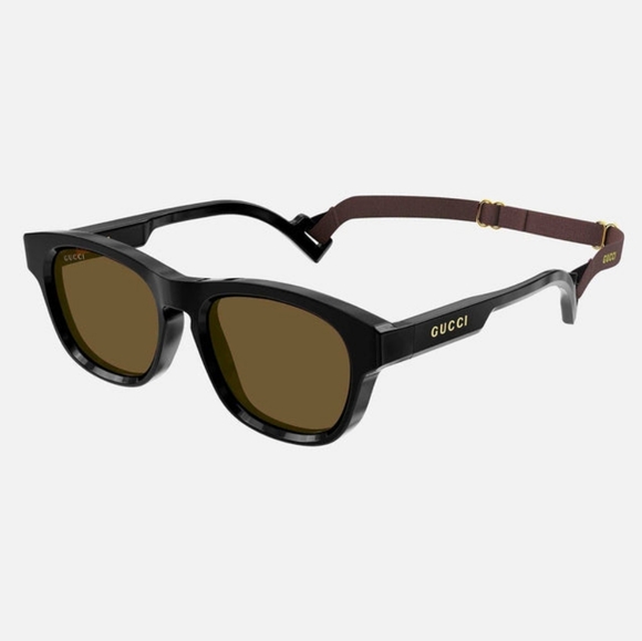 NEW MEN EYEWEAR GG1238S 001 SUNGLASSES + FABRIC CHAIN